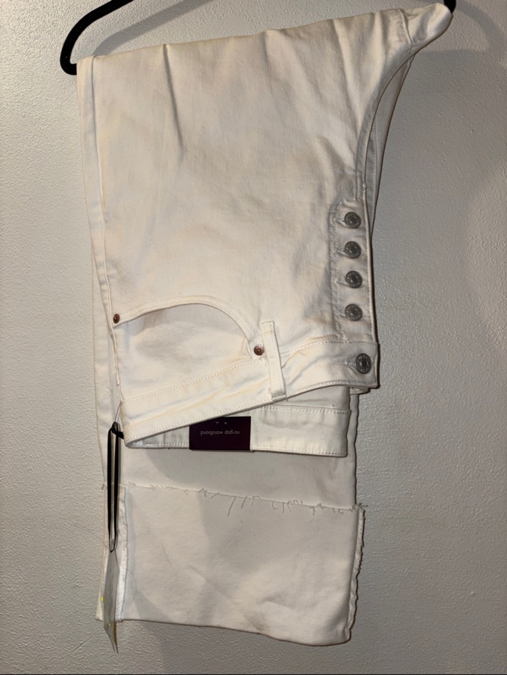 Ava & Viv High-Rise White Button-Fly Jeans size 20 plus size